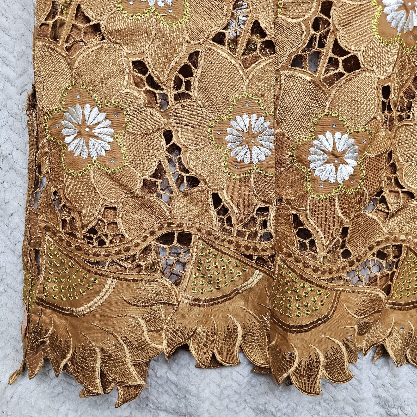 Dashiki Mens Top & Bottom Multicolor Gold EUC Embroidered Studded