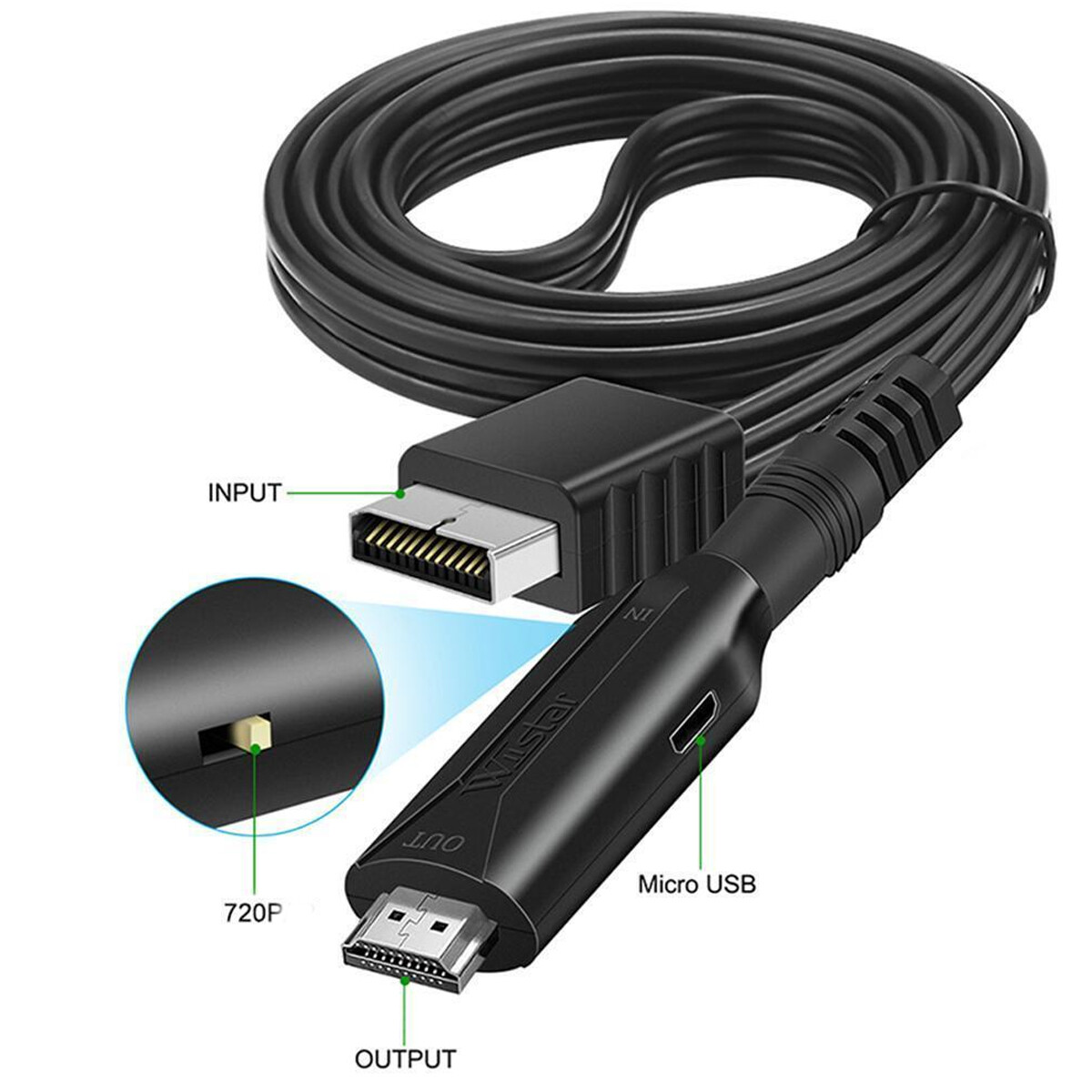 Fit Sony PS1/PS2 to HDMI Adapter Cable Game Console Audio Video Converter Cable