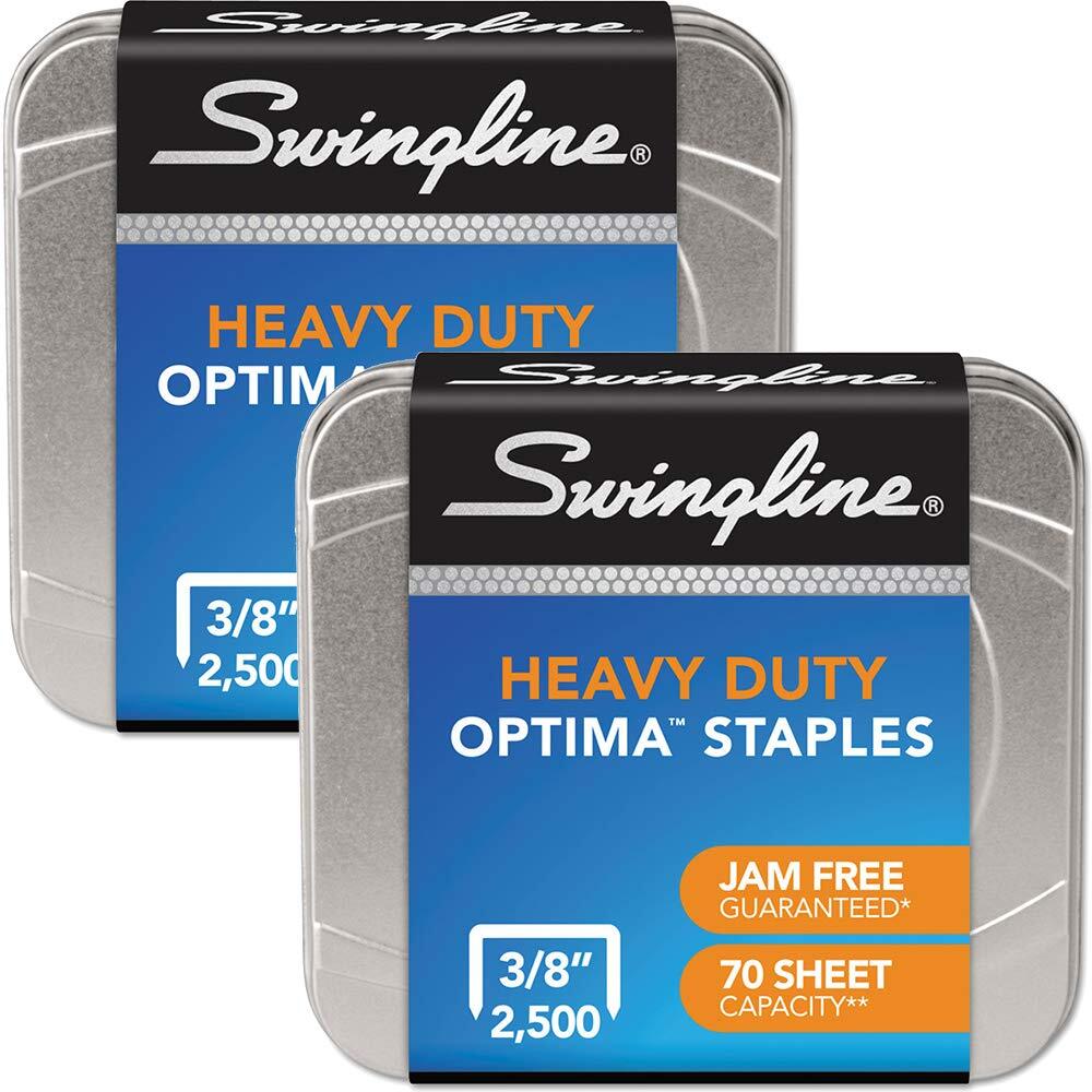 Swingline Optima High Capacity Staples 5000 Count Jam Free 2 Pack Silver