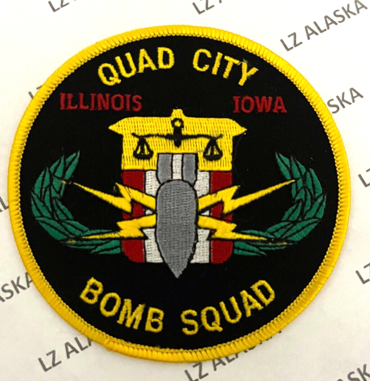 ILLINOIS IOWA QUAD CITY BOMB SQUAD PATCH (PD6)