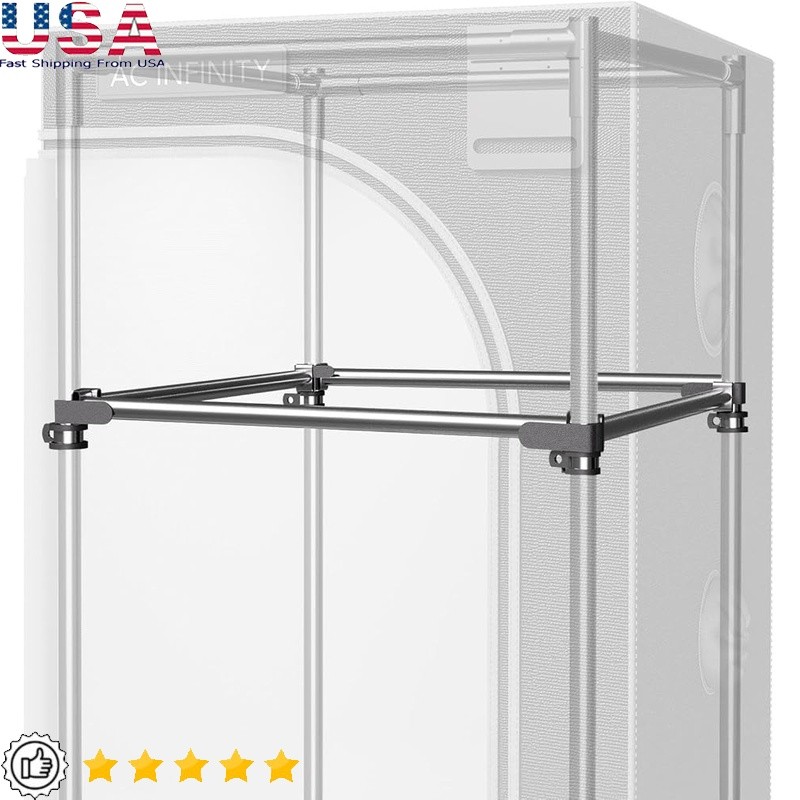 Heavy Duty Grow Tent Support Bars Steel Shelving Mounting Clamps Adjustable Grip