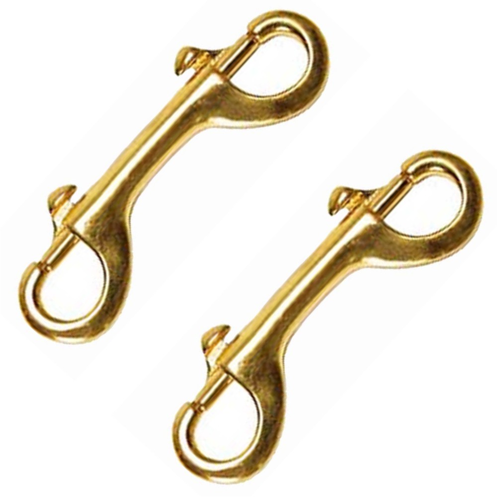4 3/4 in Hilason Double Ended Bolt Snap Solid Brass Pack Of 2