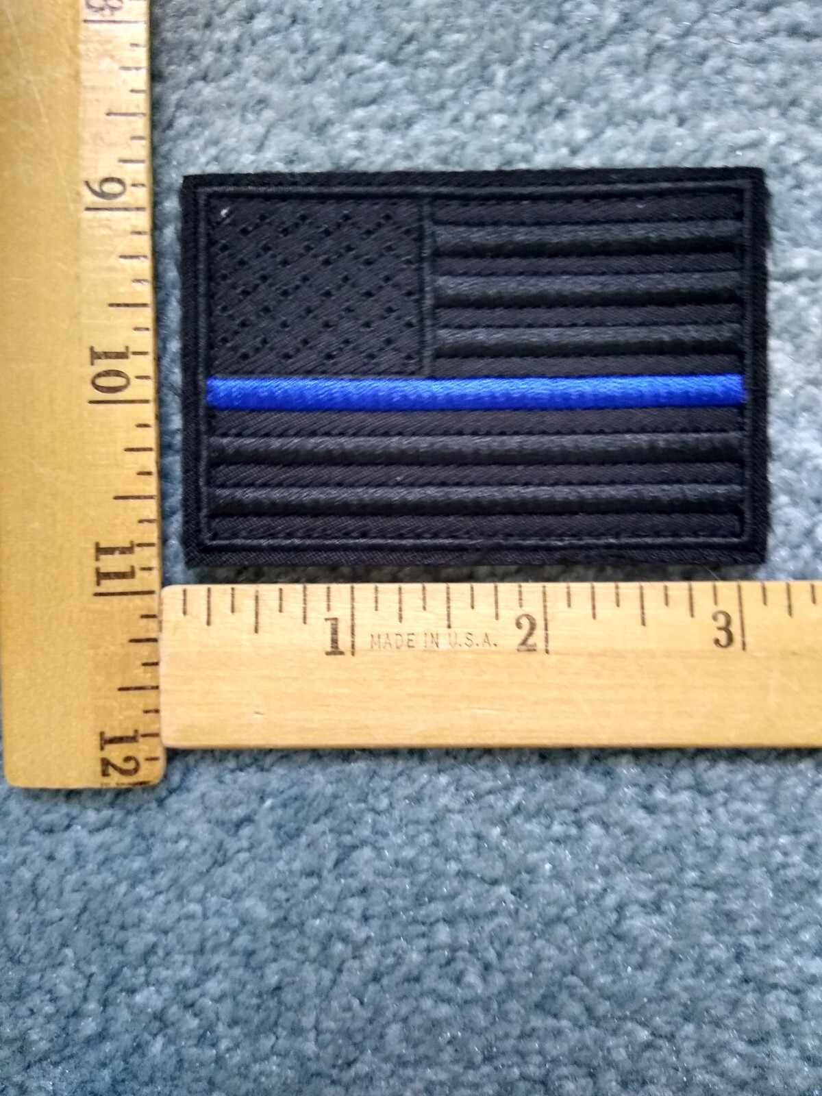1 USA AMERICAN FLAG BACK WITH BLUE LINE PATCH ( READ DISCRIPION )  free shipping