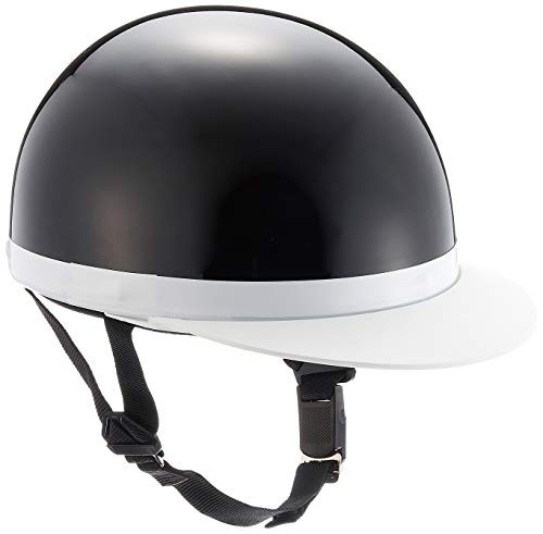 NBS Bike Parts Center Half Helmet with White Brim Black One Size Fits Most Fits
