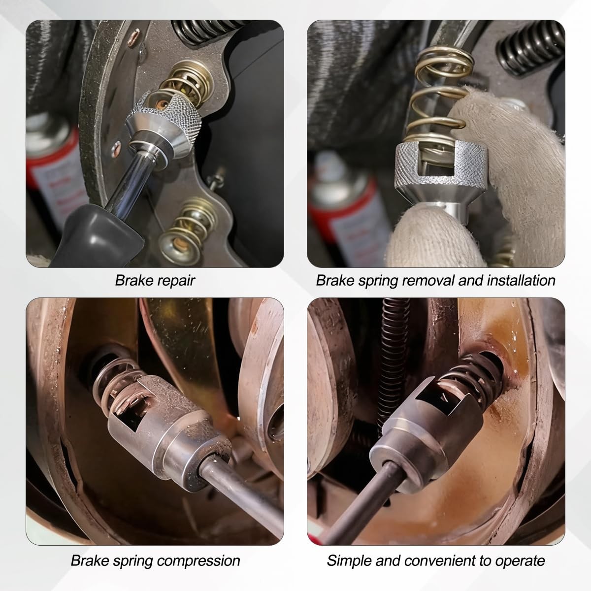 Osilly 3PCS Car Drum Brake Tool Kit, Includes Spring Compressor Tool Brake Sp...