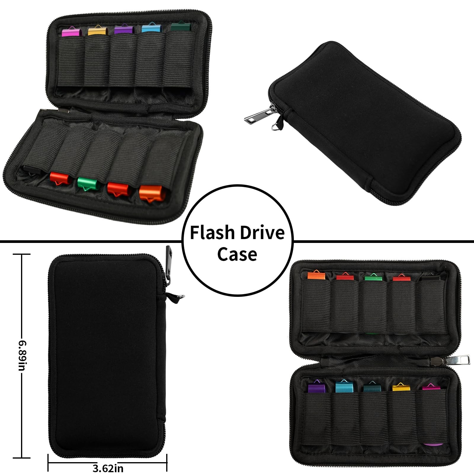 Flash Drive Case, USB Drive Holder, Storage Bag for Thumb Drive, Light Weight an