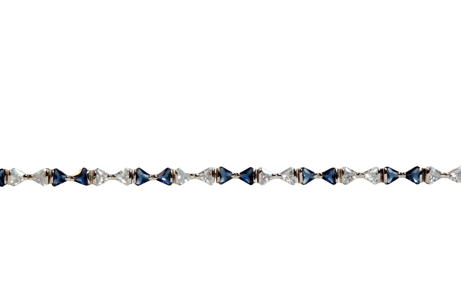 Jewelry Components (14) 12" lengths no clasps - Tuxedo Sapphire/Clear Sew On