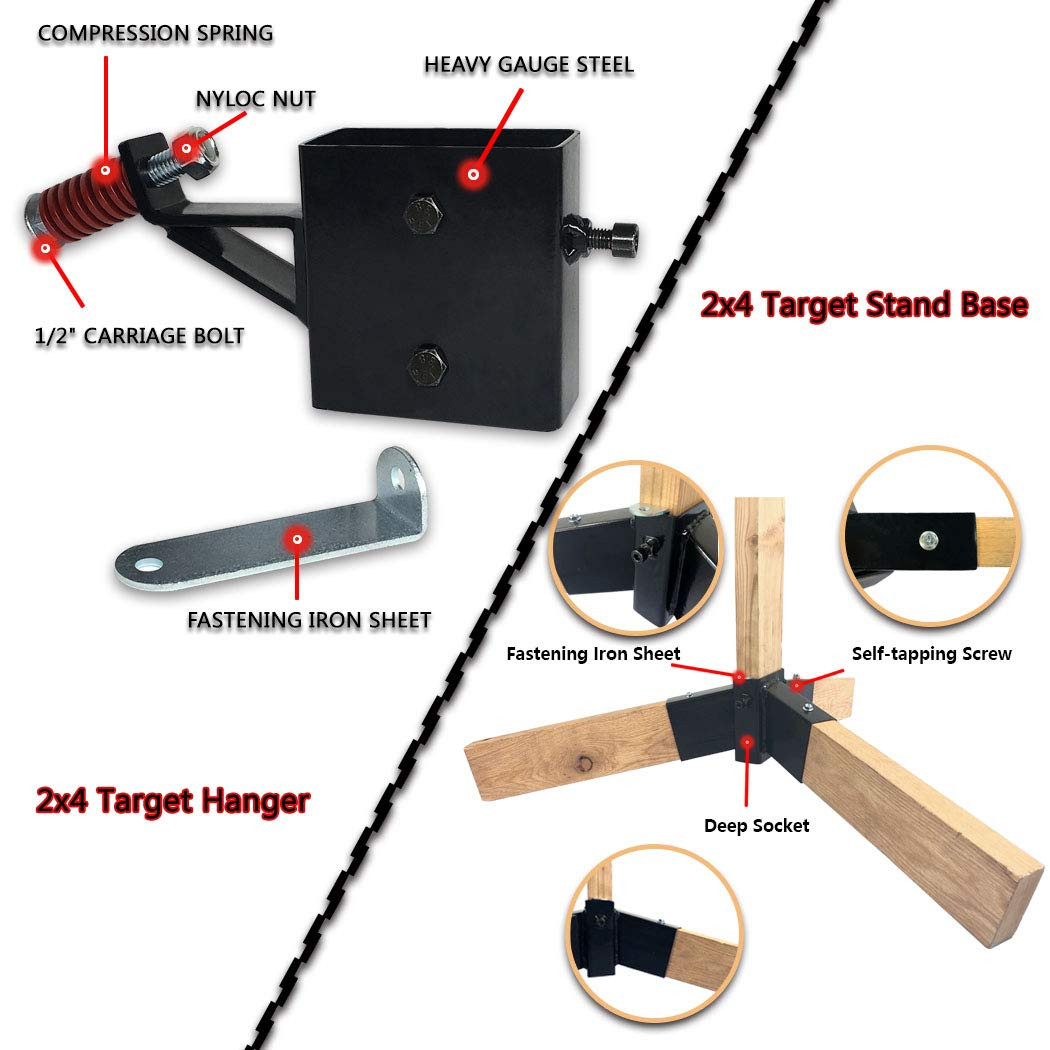 Target Stand 2x4 Base with Steel Target Hanger