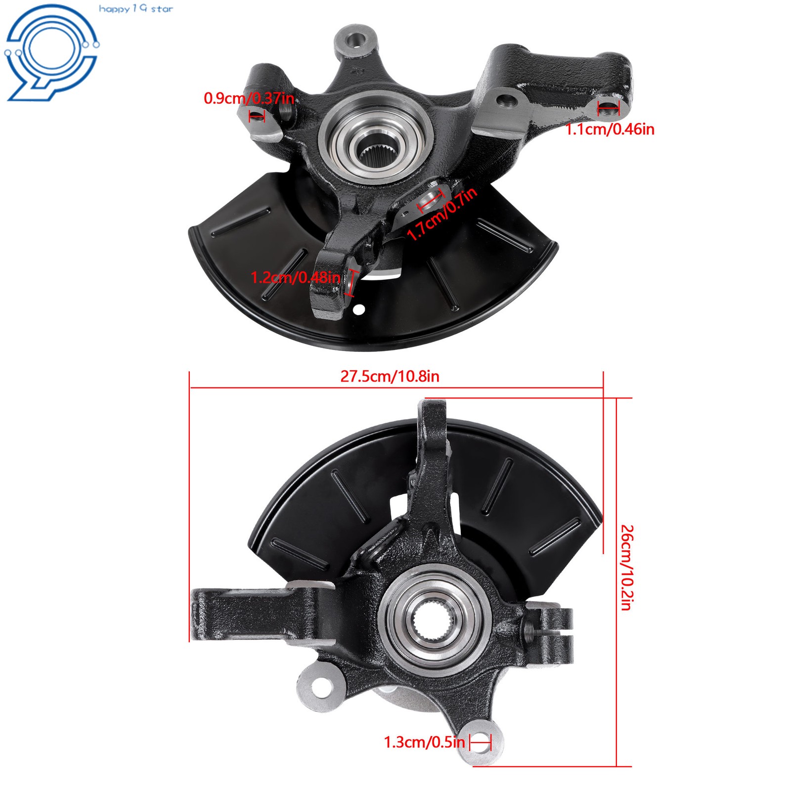 Front Steering Knuckle Assembly for Ford Escape/Mazda Tribute 2005-2012 698405