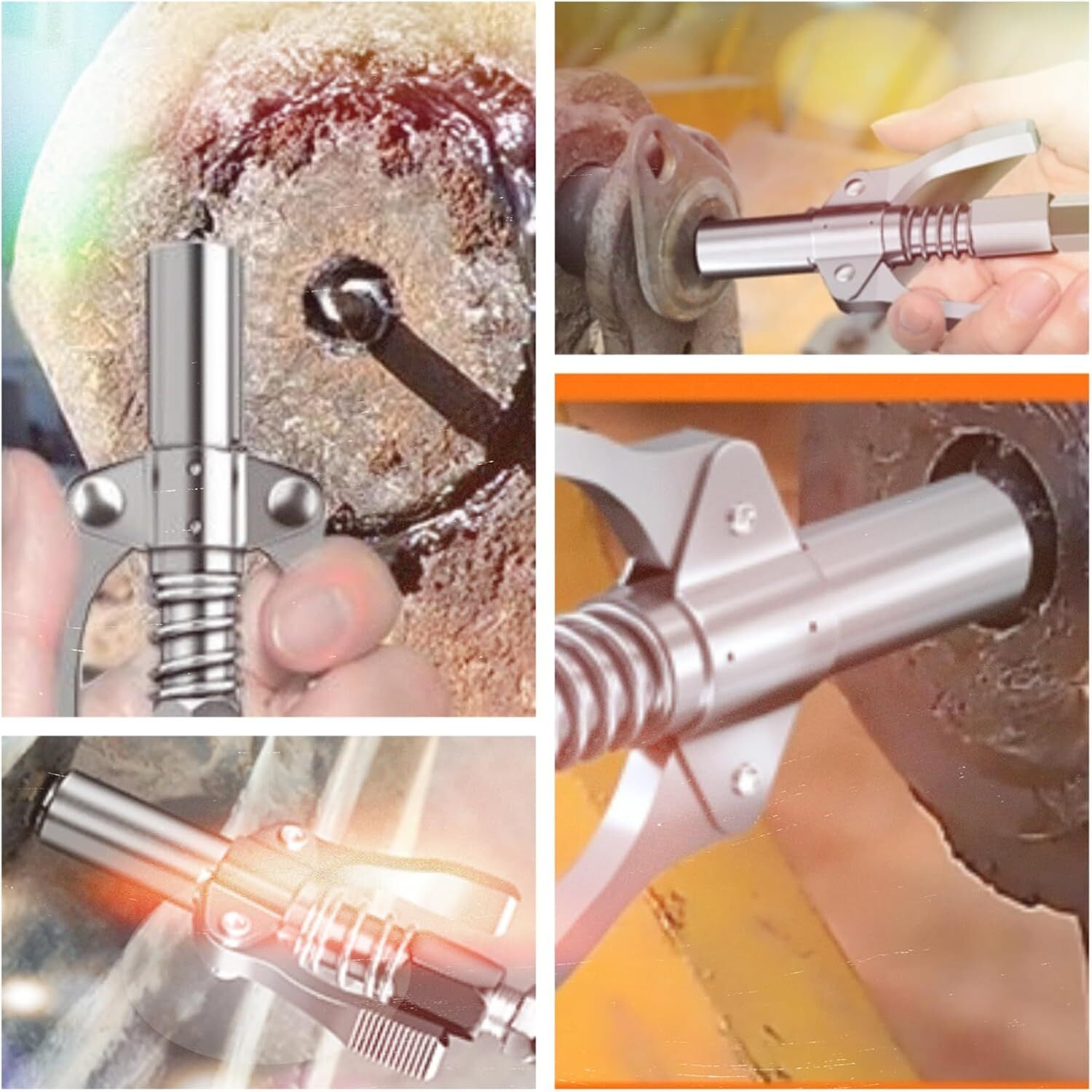 Gun Coupler Double Handle High Pressure Quick Release Lock Oil Nozzles