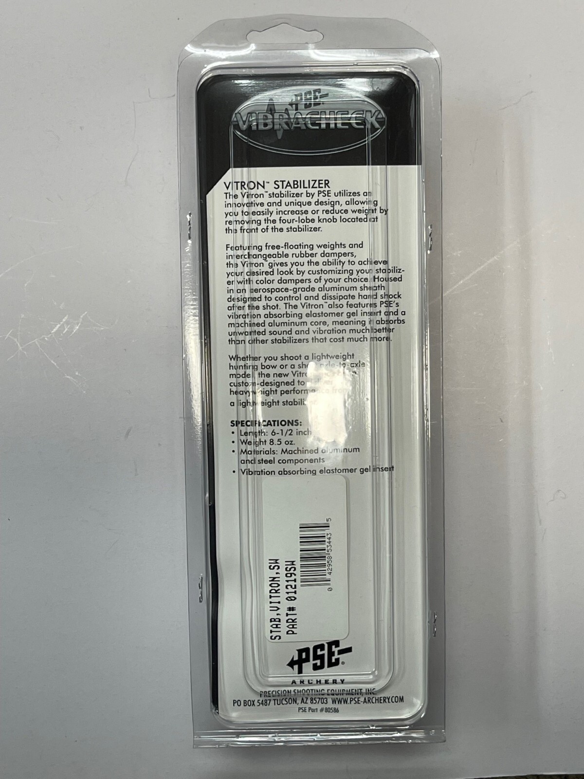 NEW PSE Vibracheck Vitron Skullworks/Red Vibration Dampening Stabilizer