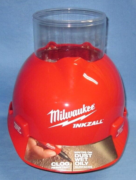 Milwaukee Inkzall Hard Hat Merchandiser Display ... no markers/pens just Helmet