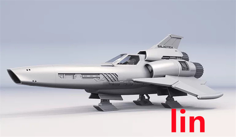 1/32 Battlestar Galactica Viper MK II fighter jet Model Kit W/base 3D Model