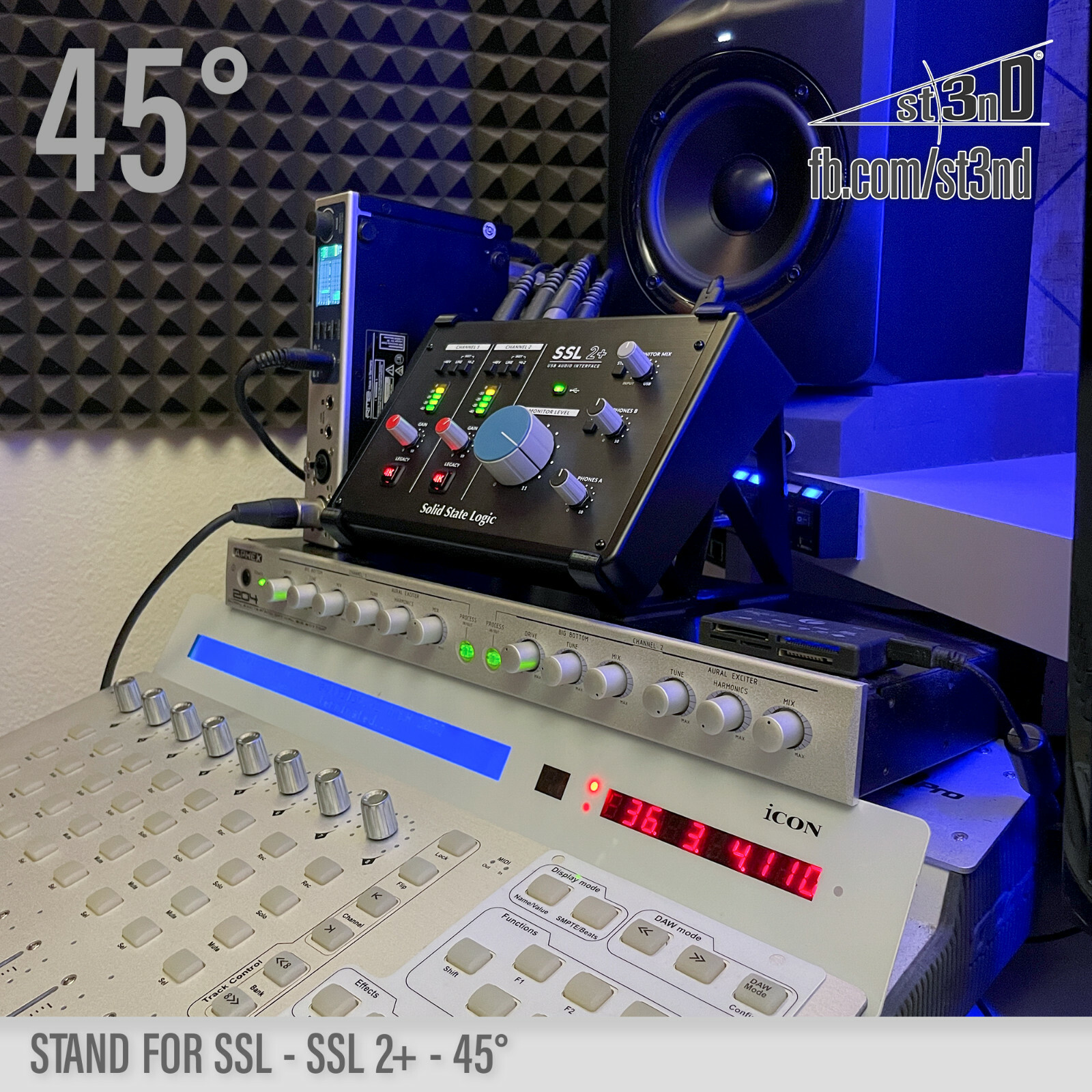 STAND for Solid State Logic SSL 2+ - Sound Card - 45°