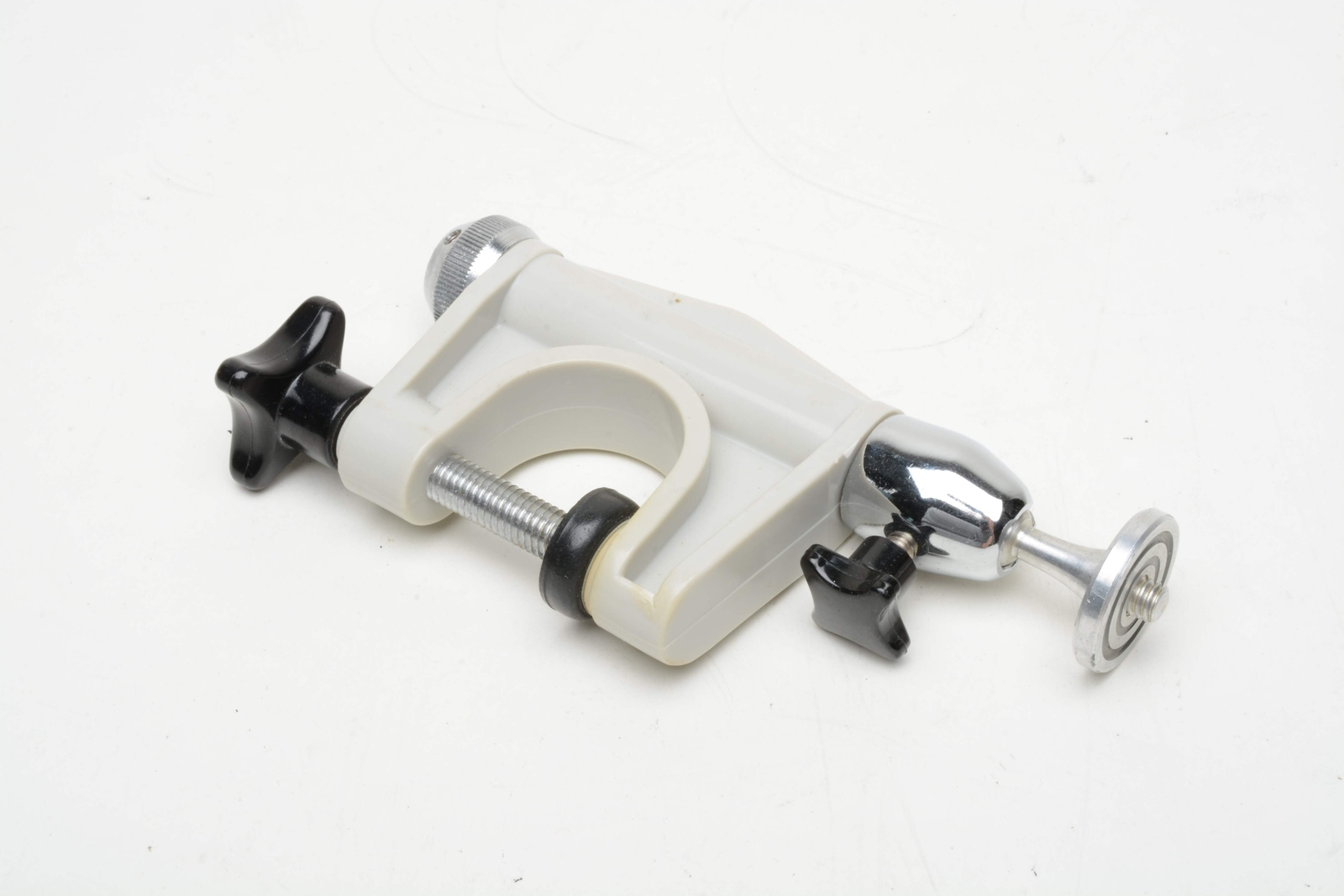 Camera clamp / table tripod w/ball head, great design, clean