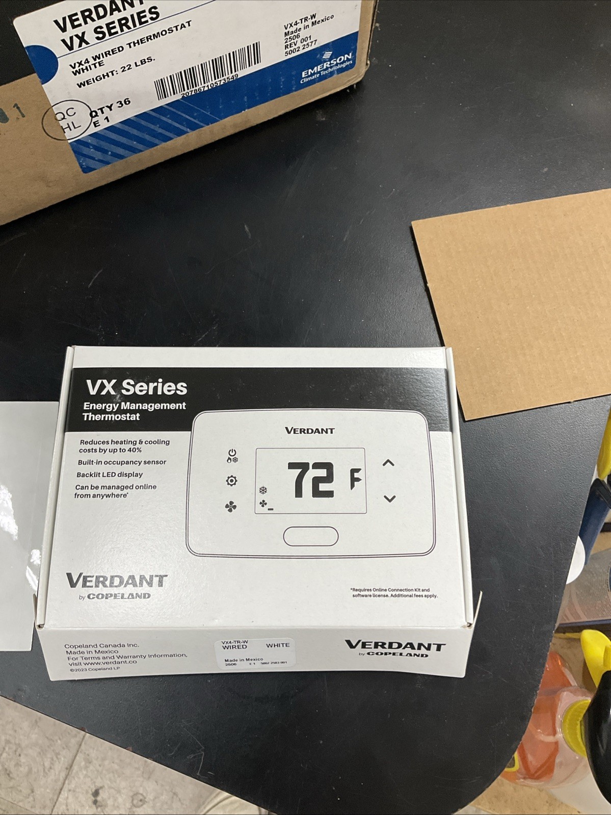 Verdant VX Series Thermostats -model VX4-TR-W