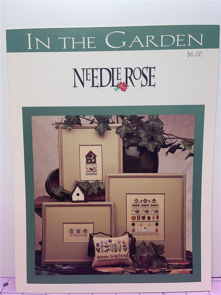 NEEDLE ROSE Counted Cross Stitch Leaflet IN THE GARDEN - Birdhouses