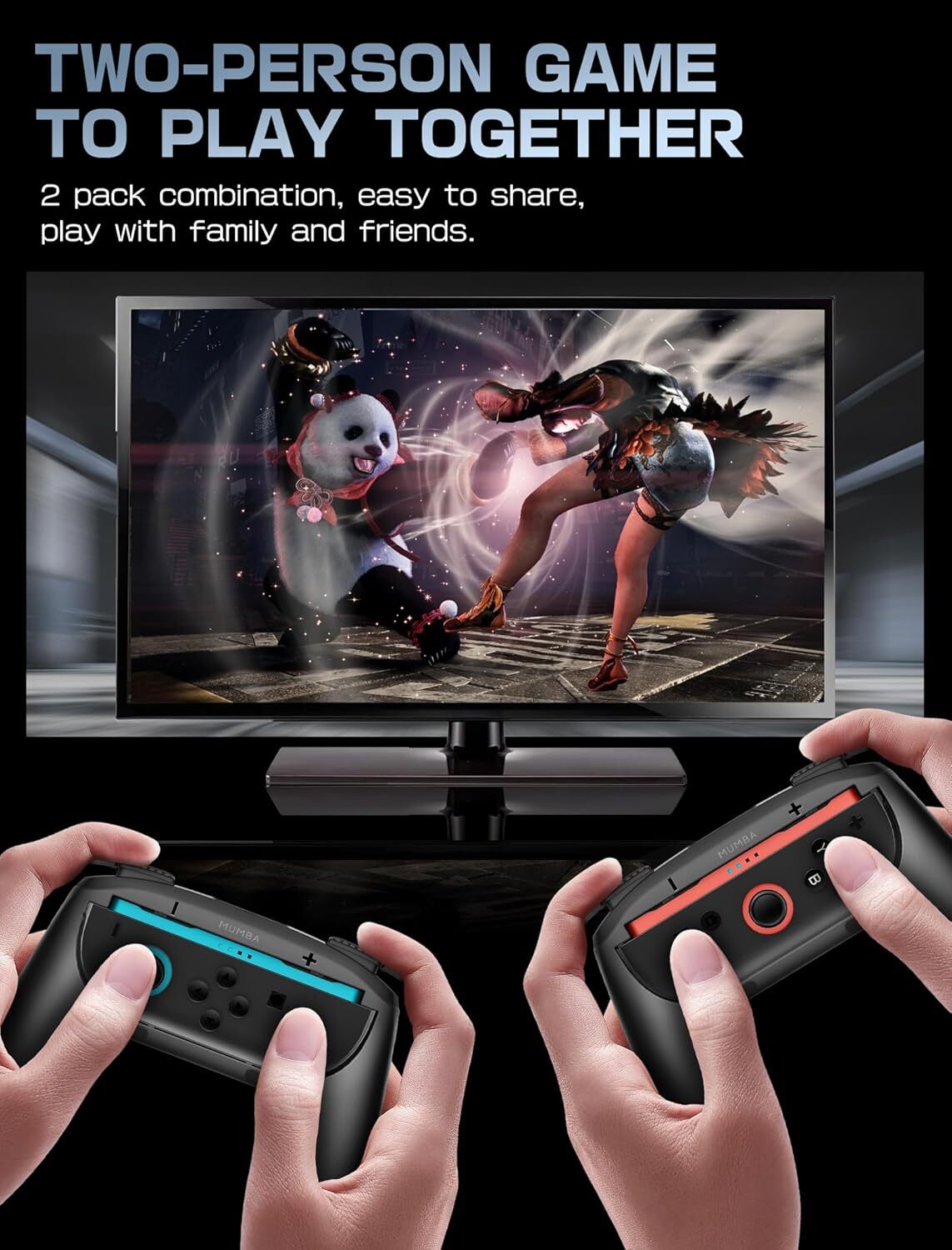 For Nintendo Switch 2 Dockable Grip Case +JoyCon Portable Protective Accessories