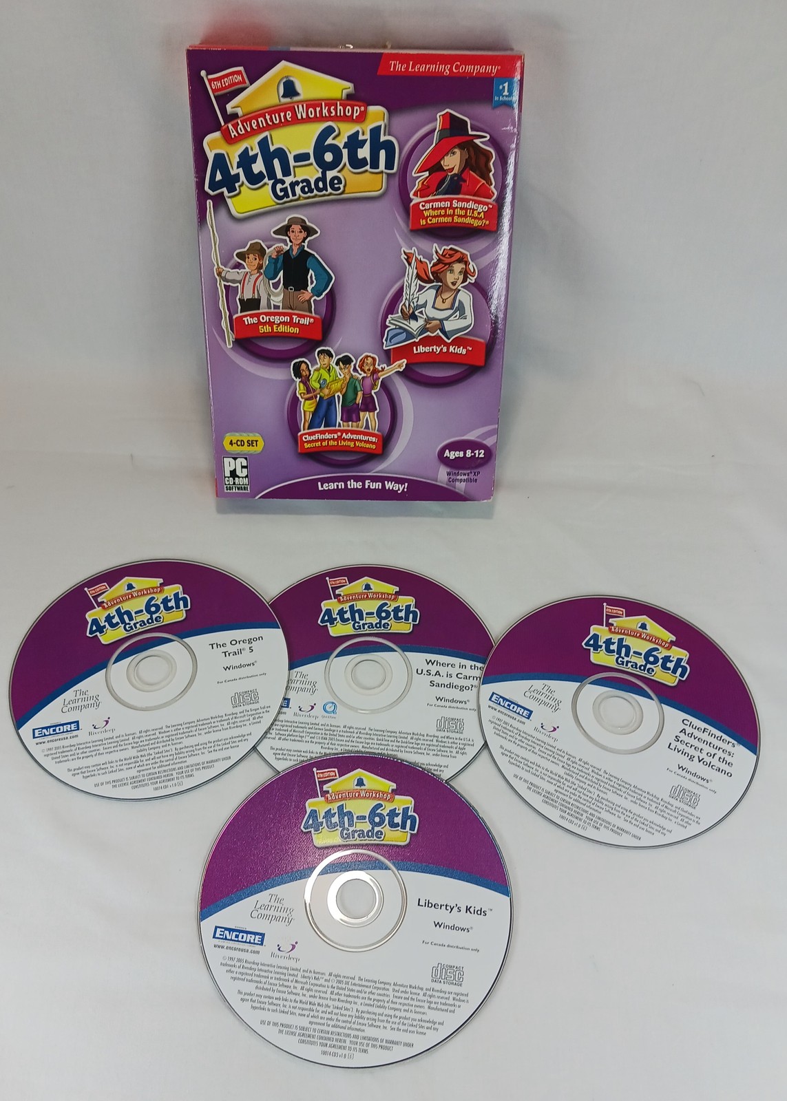 The Learning Adventure Workshop Homeschool 4th-6th Grade Software 4-CD Set