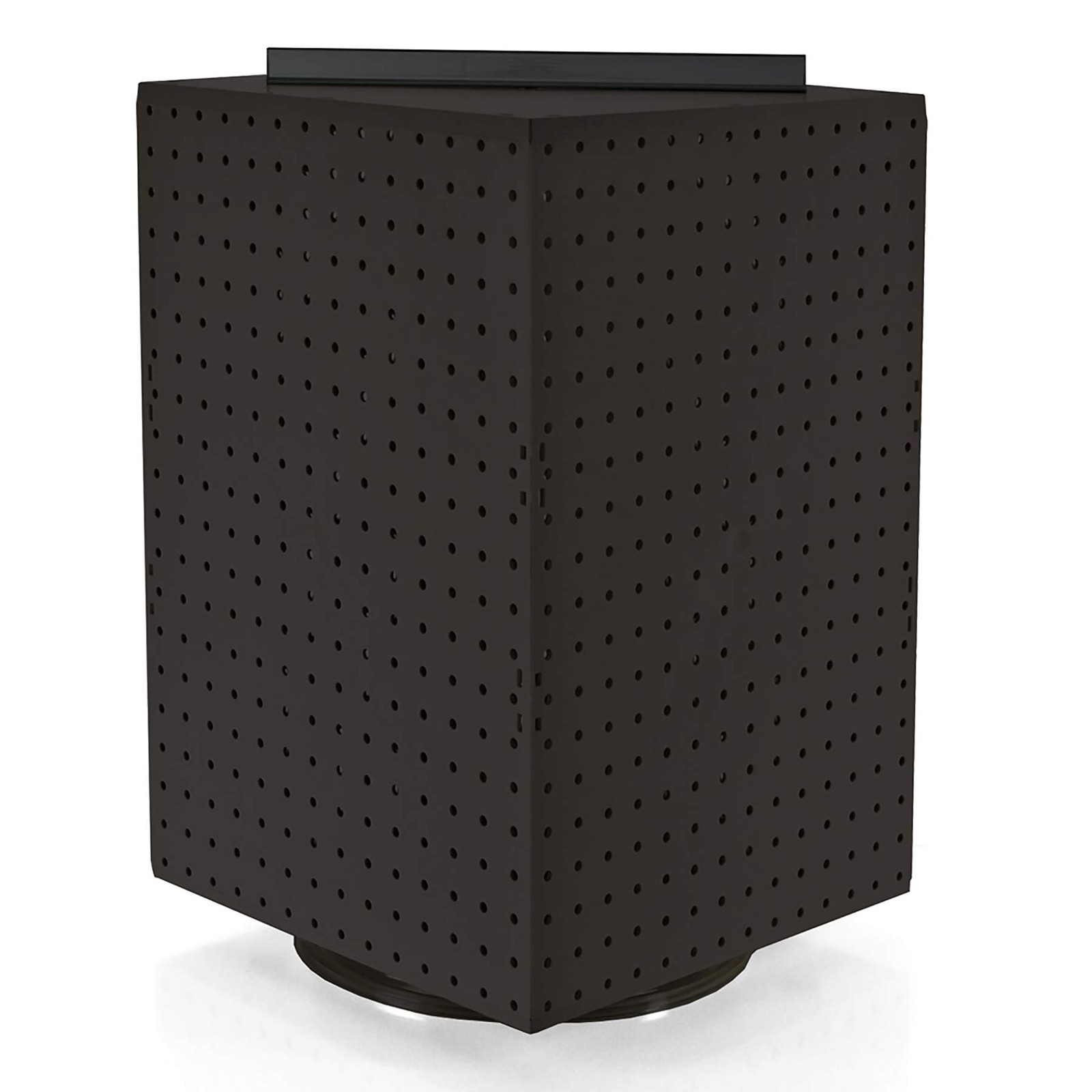Rotating Peg Display Stand, 4-Sided Jewelry Rack, Black Pegboard Organizer