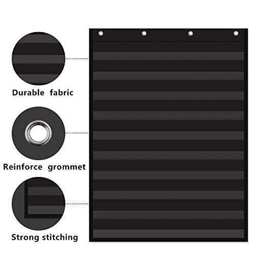 Vnom Standard Pocket Chart Clear 10 Pockets Chart For Classroom & Home