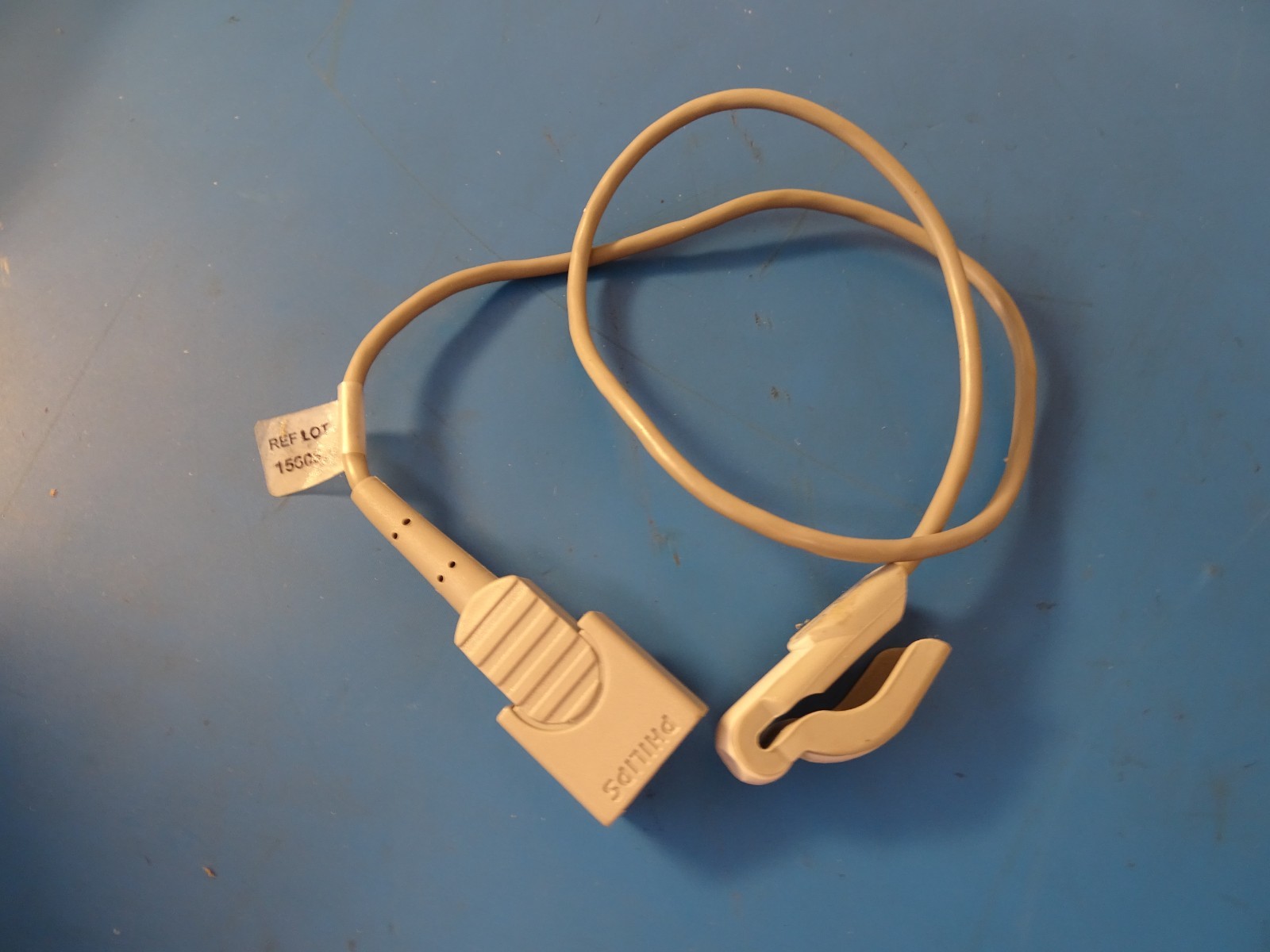 Philips M1131A Adult Reusable SpO2 Pulse Oximeter Finger Clip Sensor Cable