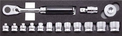 Yamashita Ko-Ken Socket Set Z-Eal 3285ZA 15pcs Plug Angle 9.5mm Japan Yamashita