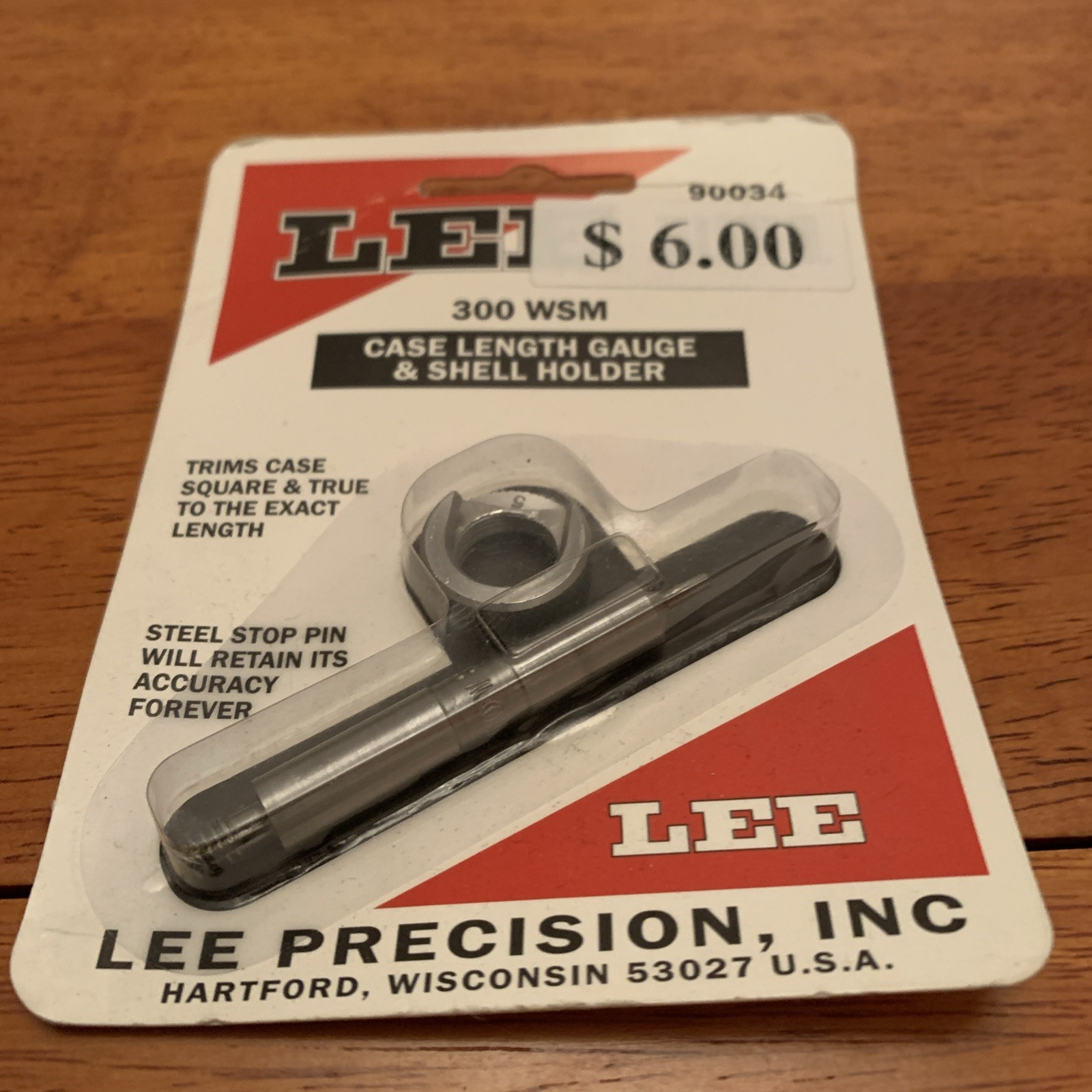 Lee 90034 Case Length Gauge & Shell Holder 300 WSM Winchester Short Magnum 90034