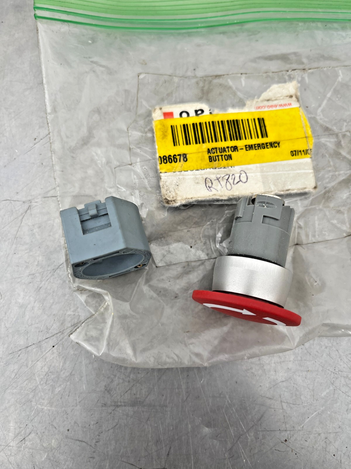 0086678 OEM WACKER NEUSON Emergency BUTTON ACTUATOR RT820