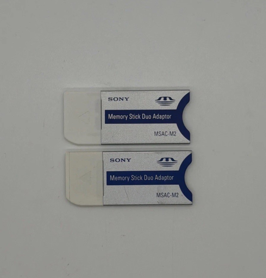 2 Ea Sony MSAC-M2 Genuine Camera Memory Stick Duo Adaptor / Adapter