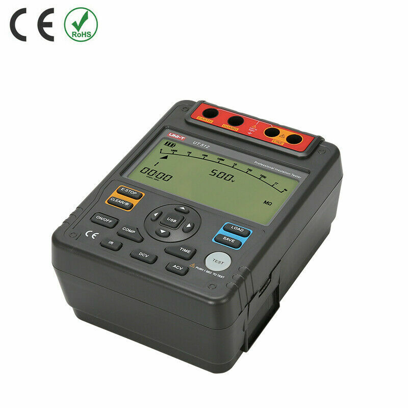 UNI-T UT512 Insulation Resistance Testers Voltmeter Auto Range 2500V 100GΩ Kd