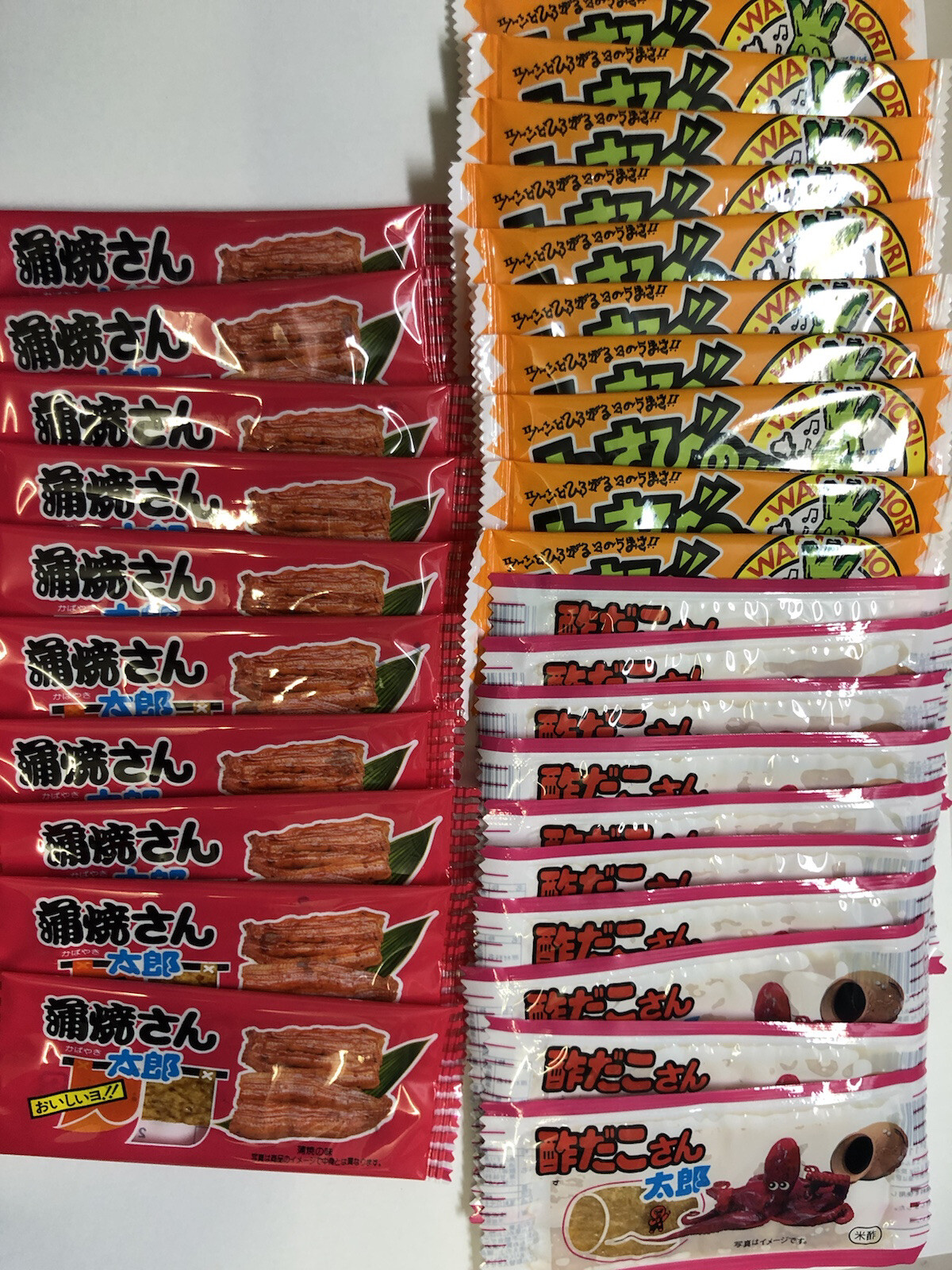 Wasabi Food Snack Jerky Nori Kabayaki Sudako Dagashi 3 Flavors 30pcs Set Japan