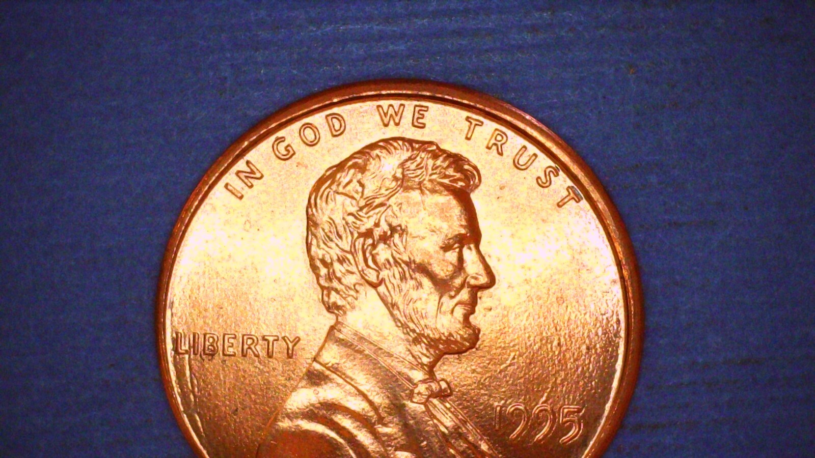 1995 Lincoln Penny Plating Error Obverse