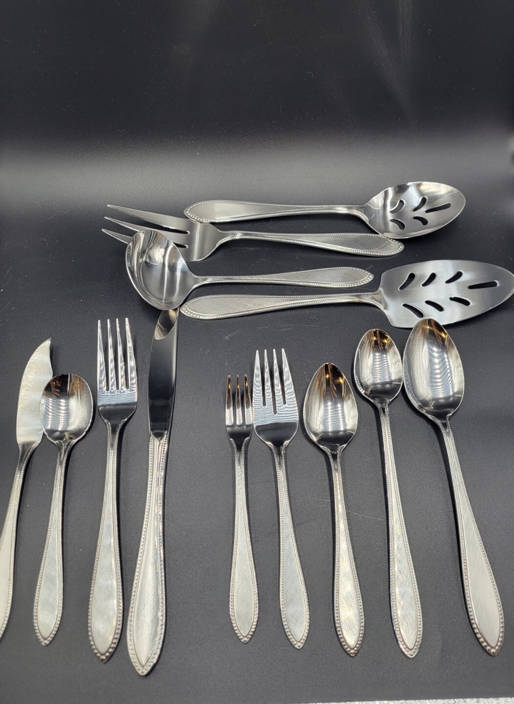 70 Pc Imperial Bead Stainless Steel Flatware Korea