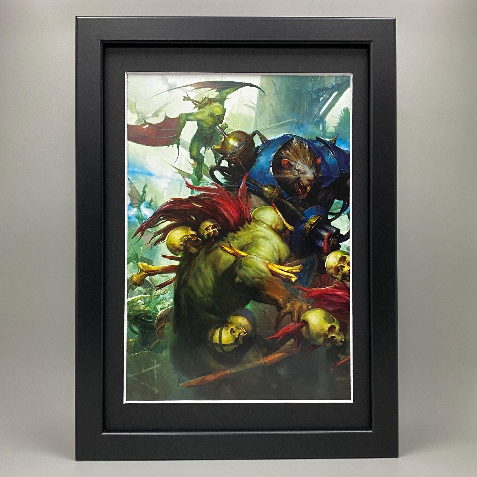 SKAVEN VS FLESH EATER COURTS FRAMED ART SKRYRE CLAN WARHAMMER AGE OF SIGMAR AOS