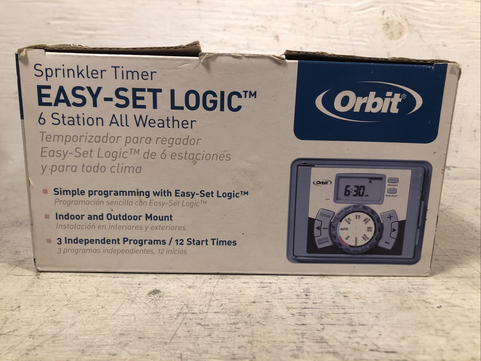 Orbit 57896 Easy-Set Logic Lawn Sprinkler Timer 6-Station 3 Programs All Weather