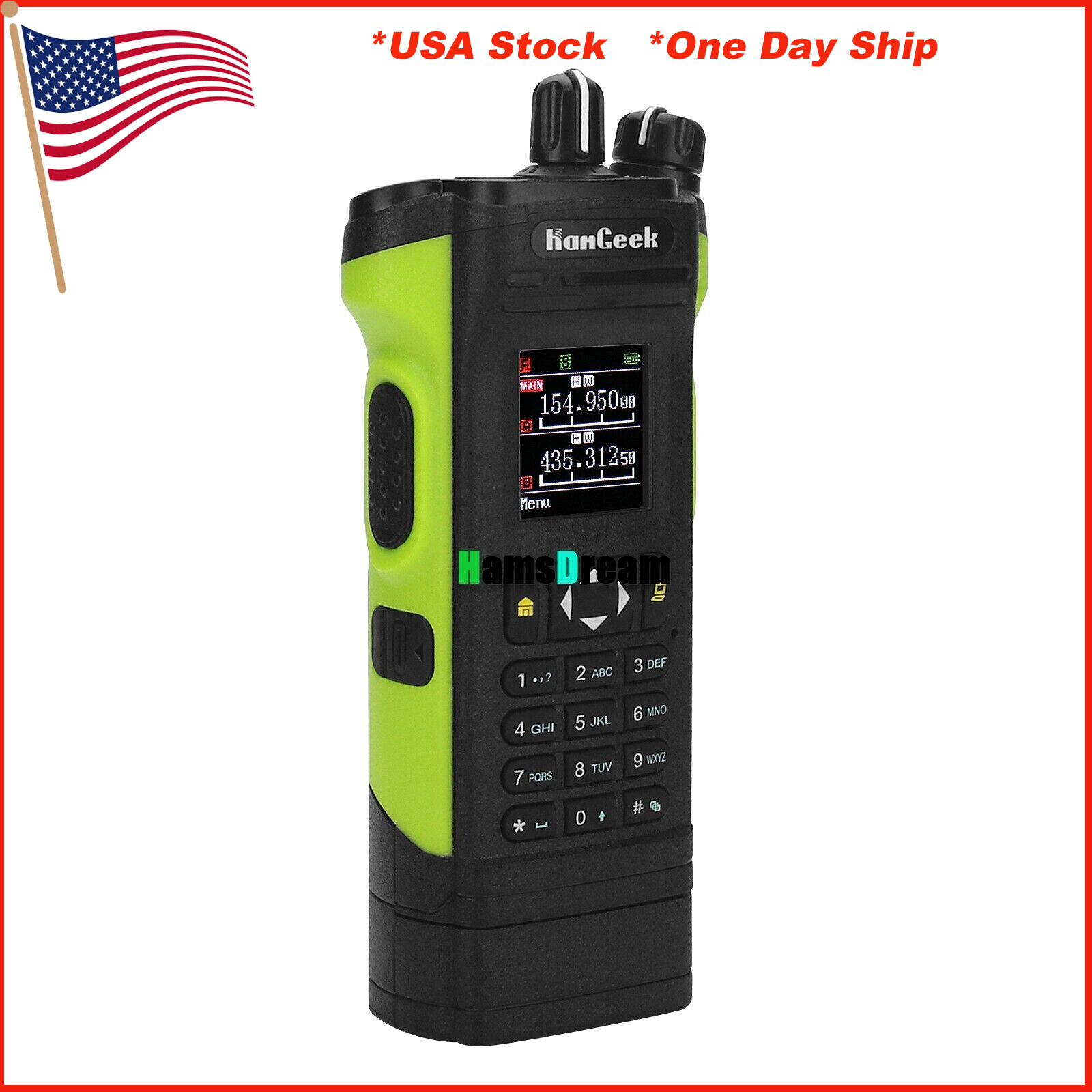 HAMGEEK APX-8000 12W VHF UHF Radio Walkie Talkie with Dual PTT Duplex Mode#USA