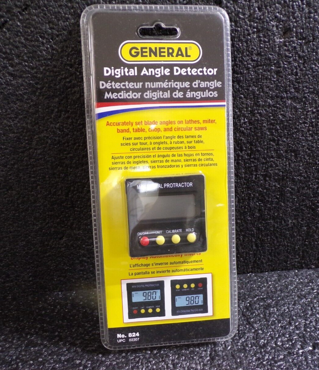 GENERAL TOOLS 824 Digital Angle Finder,2-5/32" Size,LCD 54GX59 (G)