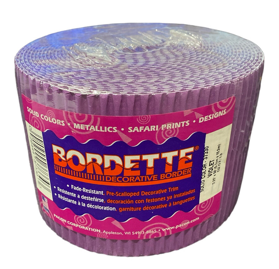 Bordette Decorative Border, Deep Purple, 2.25 in x 50 ft 037040