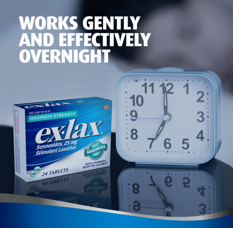 Ex-Lax Maximum Strength Stimulant Laxative Constipation Relief Pills, 24 Count
