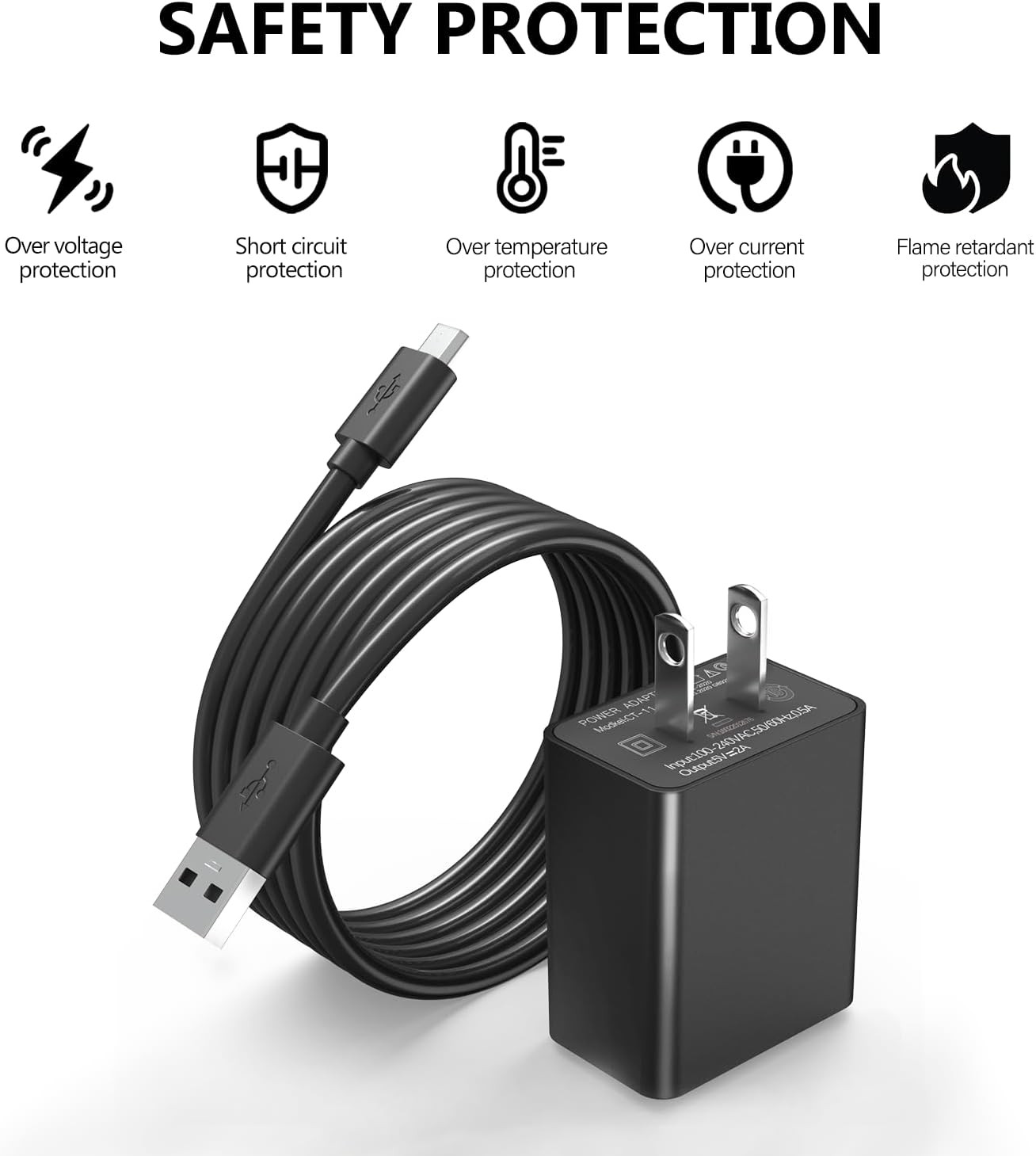 Micro USB Power Cord for Roku Streaming Stick, Roku Express Plus, Roku Premier/P