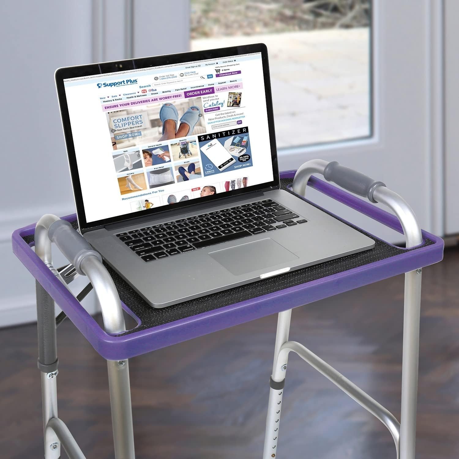 Versatile Non-Slip Walker Tray Table - Convenient Dining and Crafting Solution