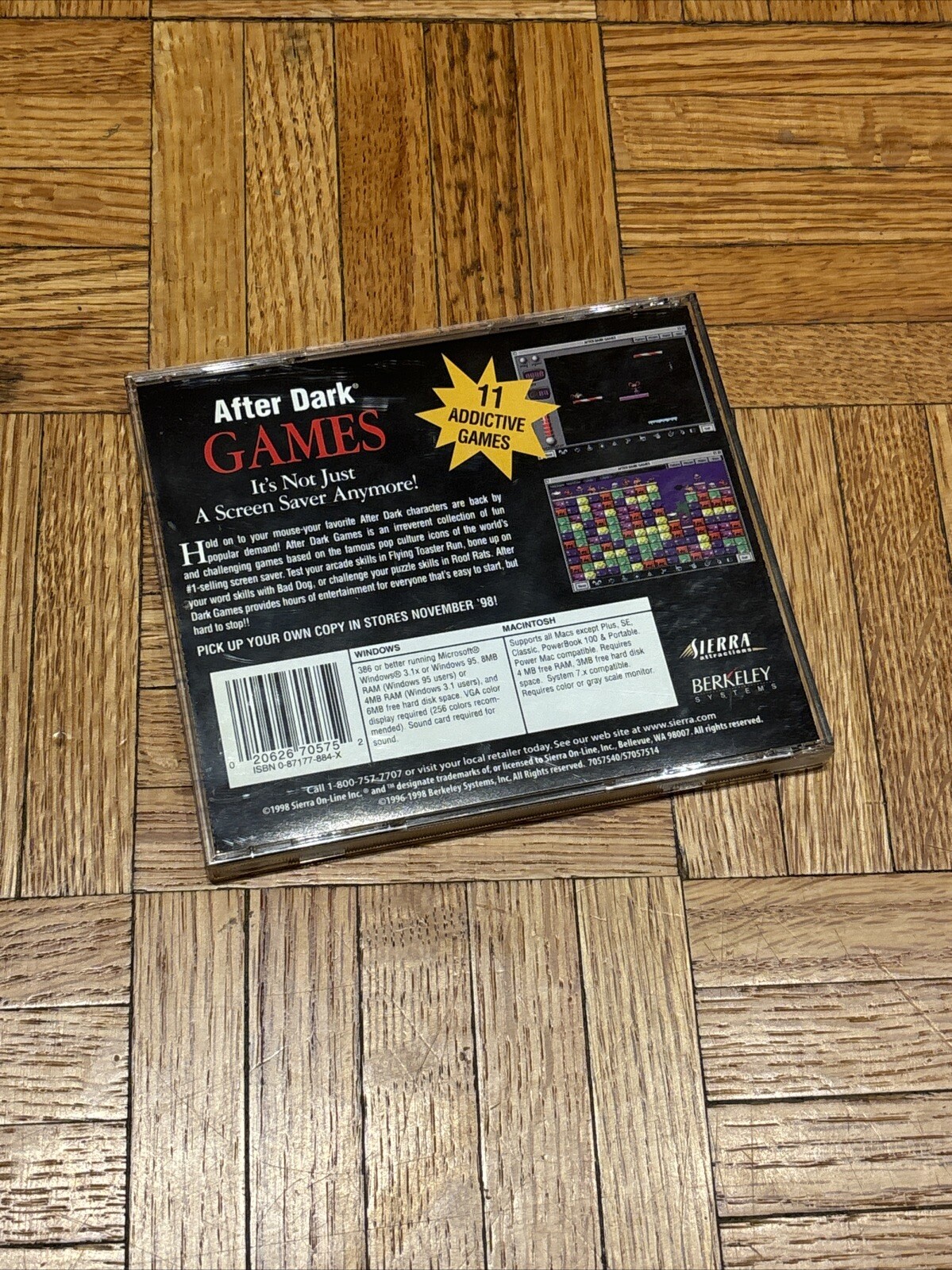 1998 Berkeley After Dark Classics Screen Saver Windows 95/Macintosh CD