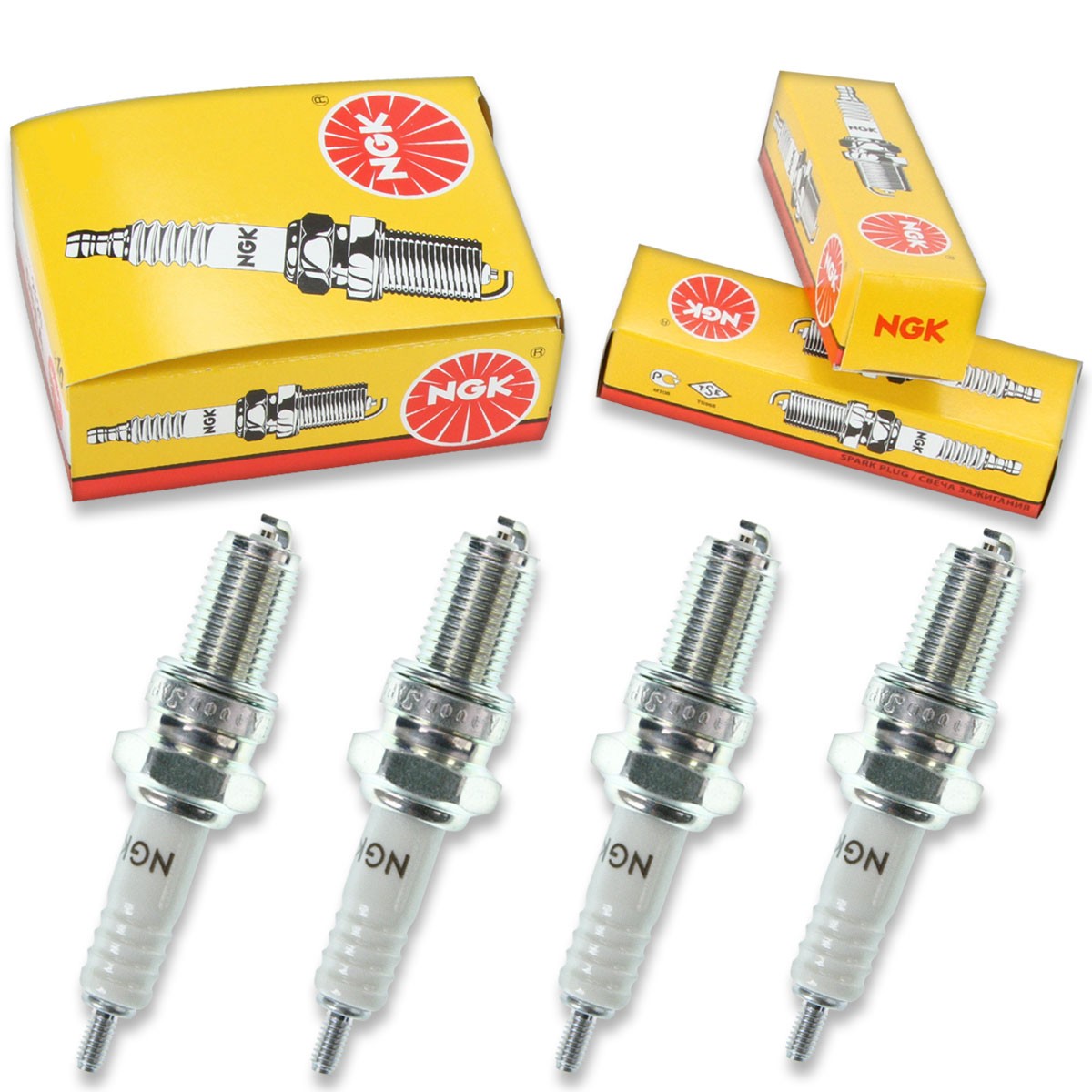 4pcs 1987 Kawasaki ZX600 Ninja 600R NGK Standard Spark Plugs 599cc 36ci kt
