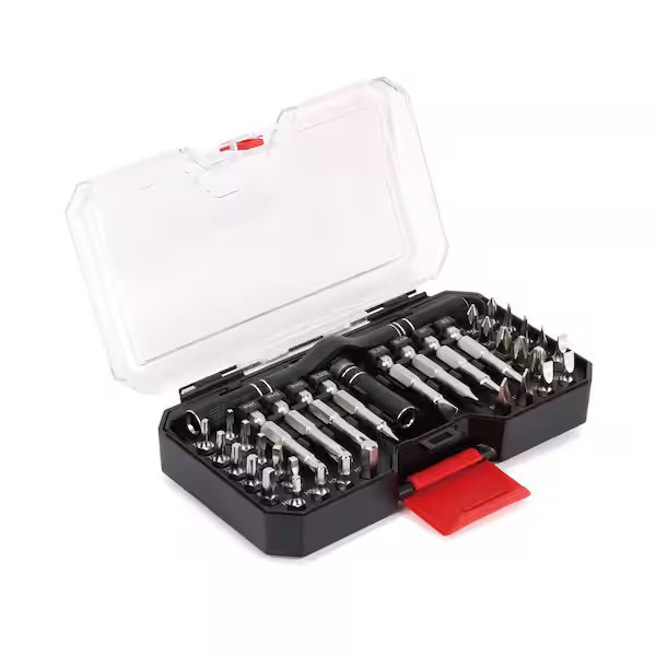 Husky Ratcheting Screwdriver Bit Set 40 Piece Magnetic T Handle Driver Case