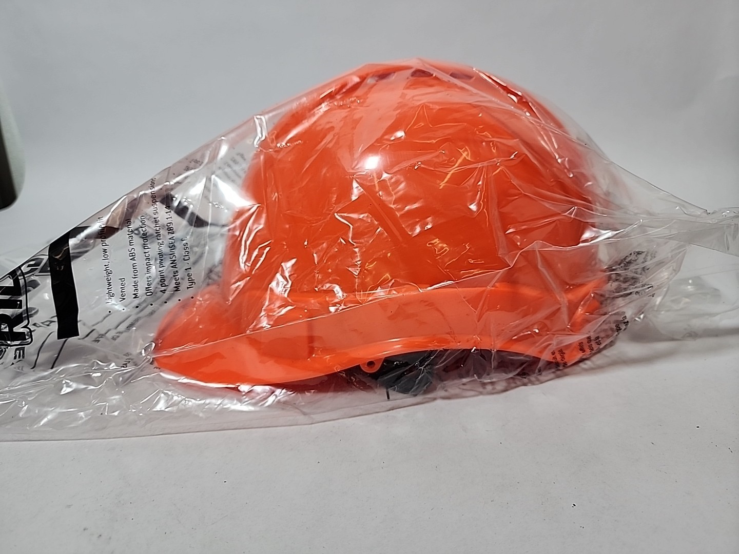 NEW Pyramex Ridgeline 4 pt Cap Style Vented Hard Hat with Ratchet - HiViz Orange