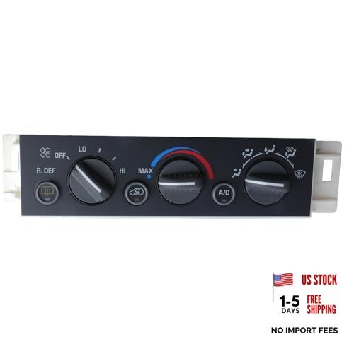 HVAC AC Heater Climate Control Panel Module with Rear Window Defogger Switch