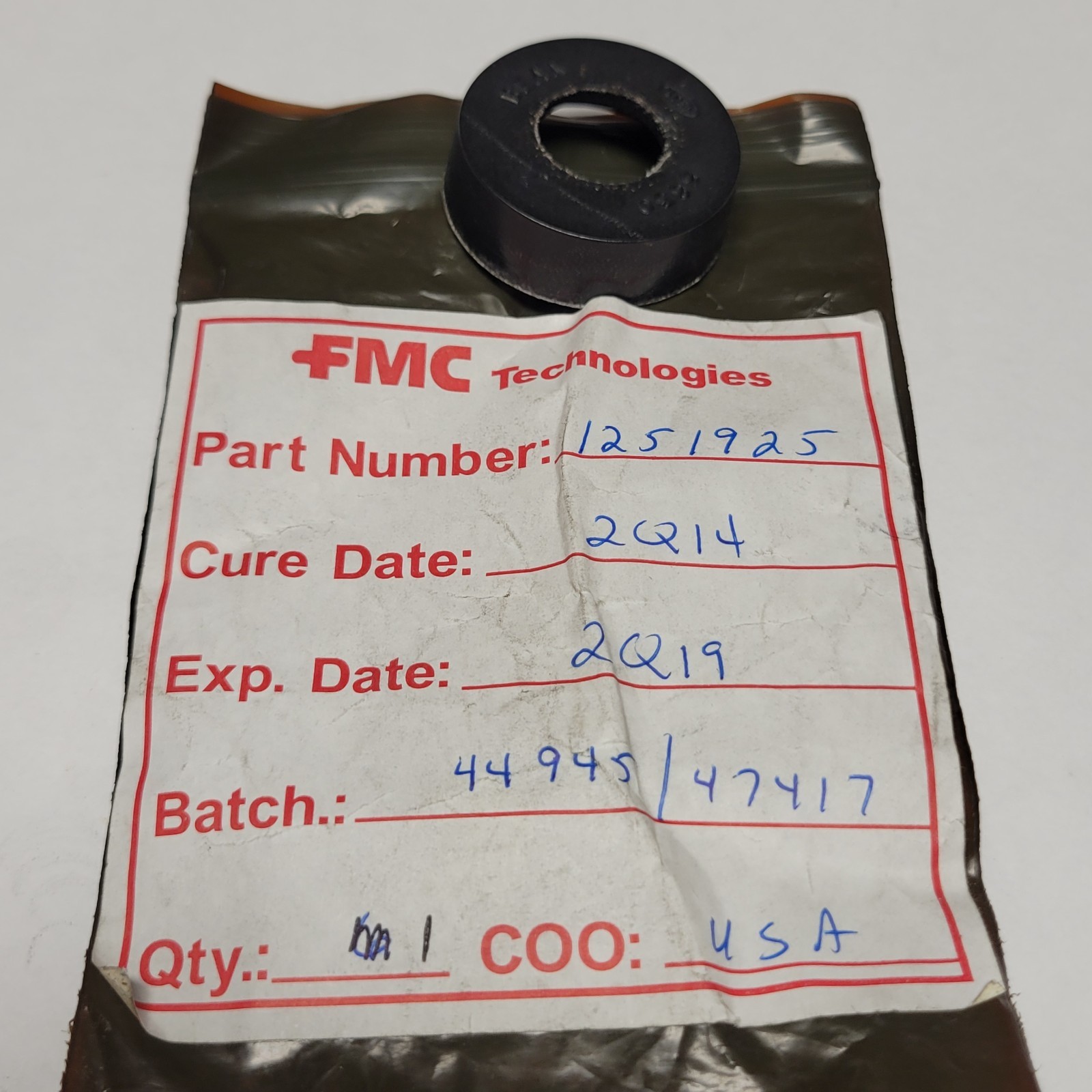FMC 1251925 Pump Cylinder Packing OEM, New Old Stock