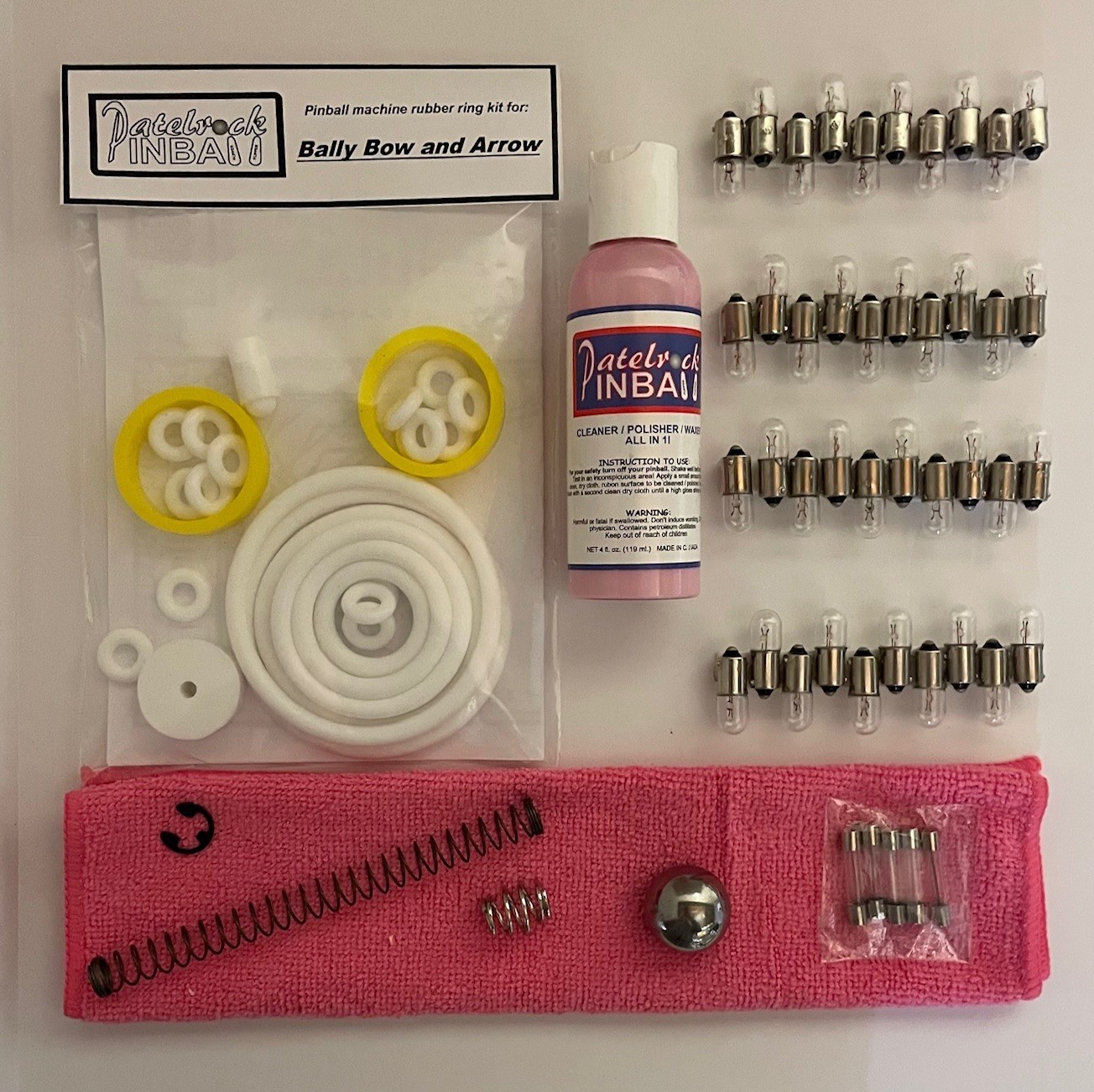 1975 Bally Bow and Arrow Pinball Machine Maintenance Tune Up Kit