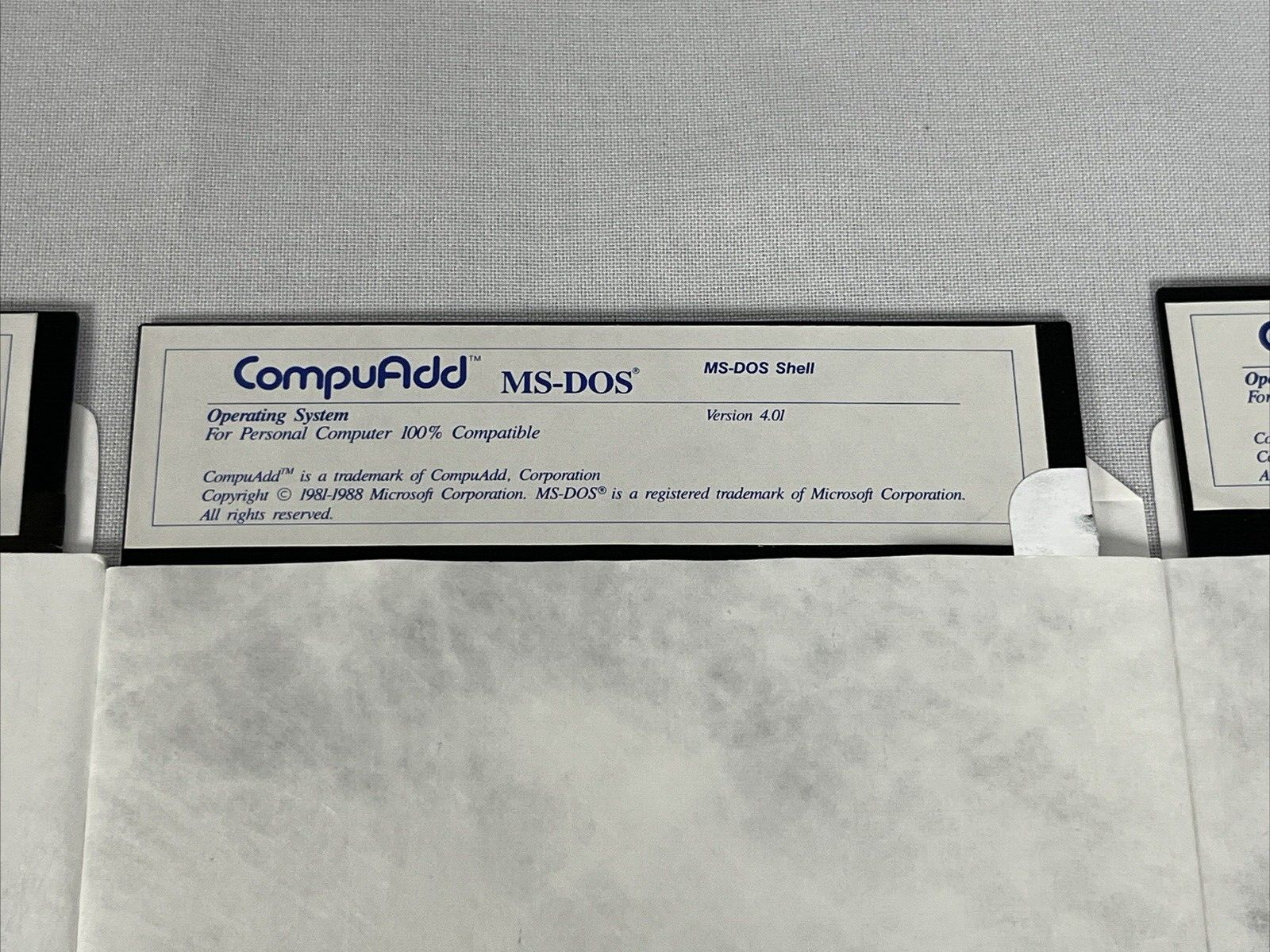 CompuAdd Software - 5.25” Disk Set of 7 - MS-DOS W Case 1981- 1988 - Vintage